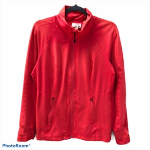 Tangerine Athletic Zip Up Jacket - Picture 1 of 5
